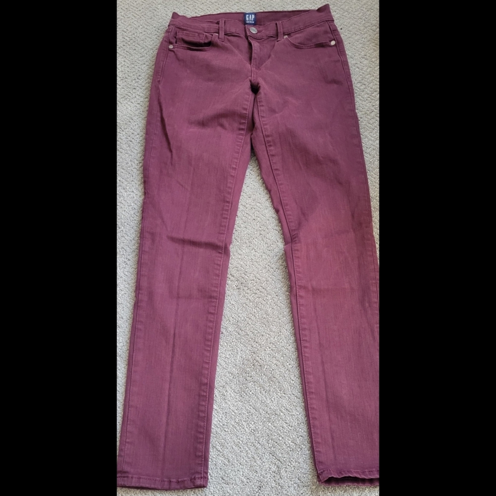 GAP Maroon/Burgundy Skinny Jean - 26L
